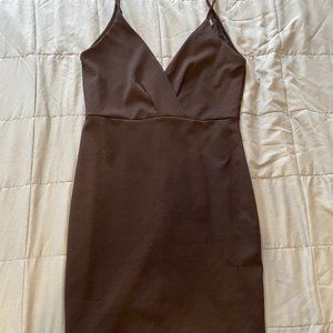 Black backless lace dress